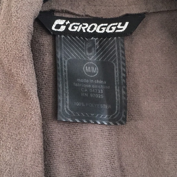 Drape front faux suede jacket blazer - Picture 4 of 4